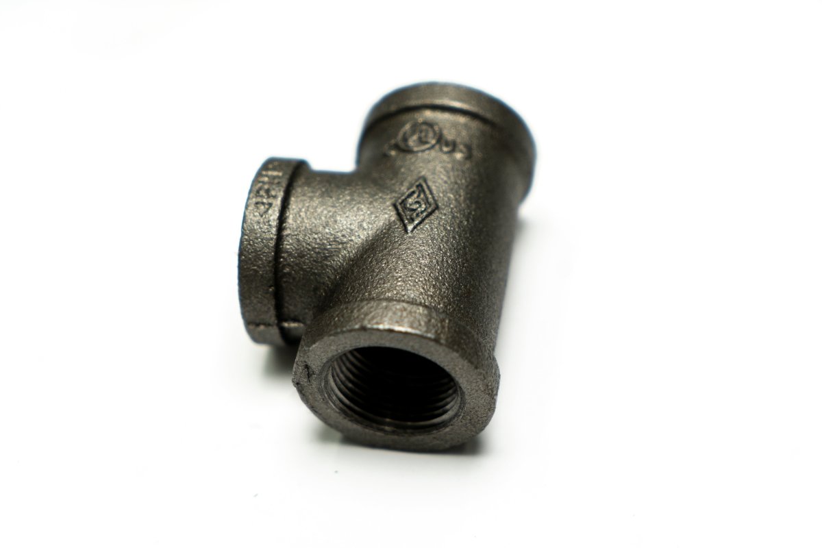 3/4 Black Pipe Tee - ArmorThane Shop