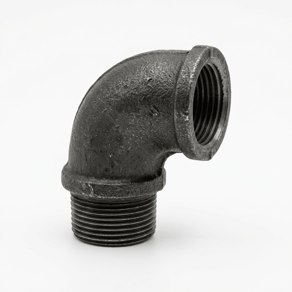 Black Iron 90 Street Elbow 1/2 - ArmorThane Shop