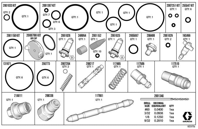 Graco Fusion FX Complete Spare Parts Kit - ArmorThane Shop