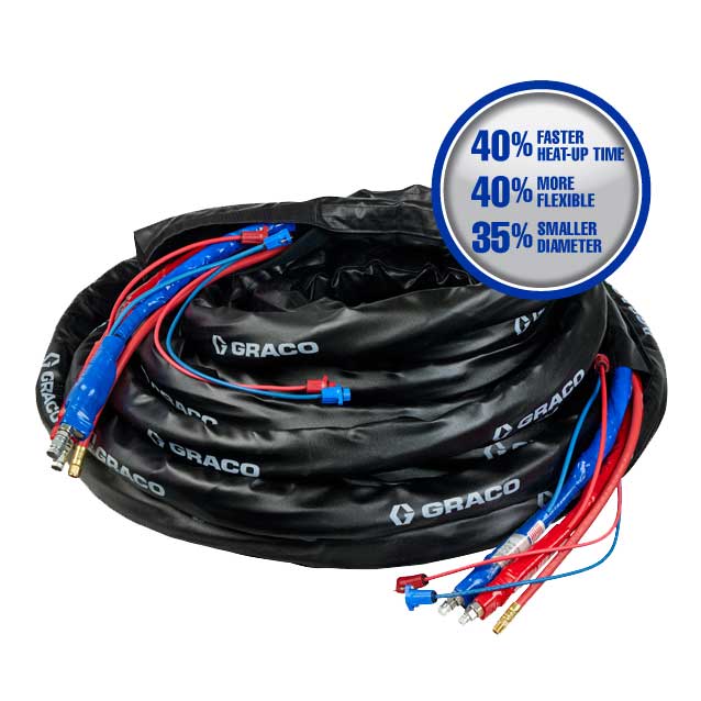 Graco Xcelerator Internal Heated Hose 3500 psi, 100 ft (25P535) - ArmorThane Shop